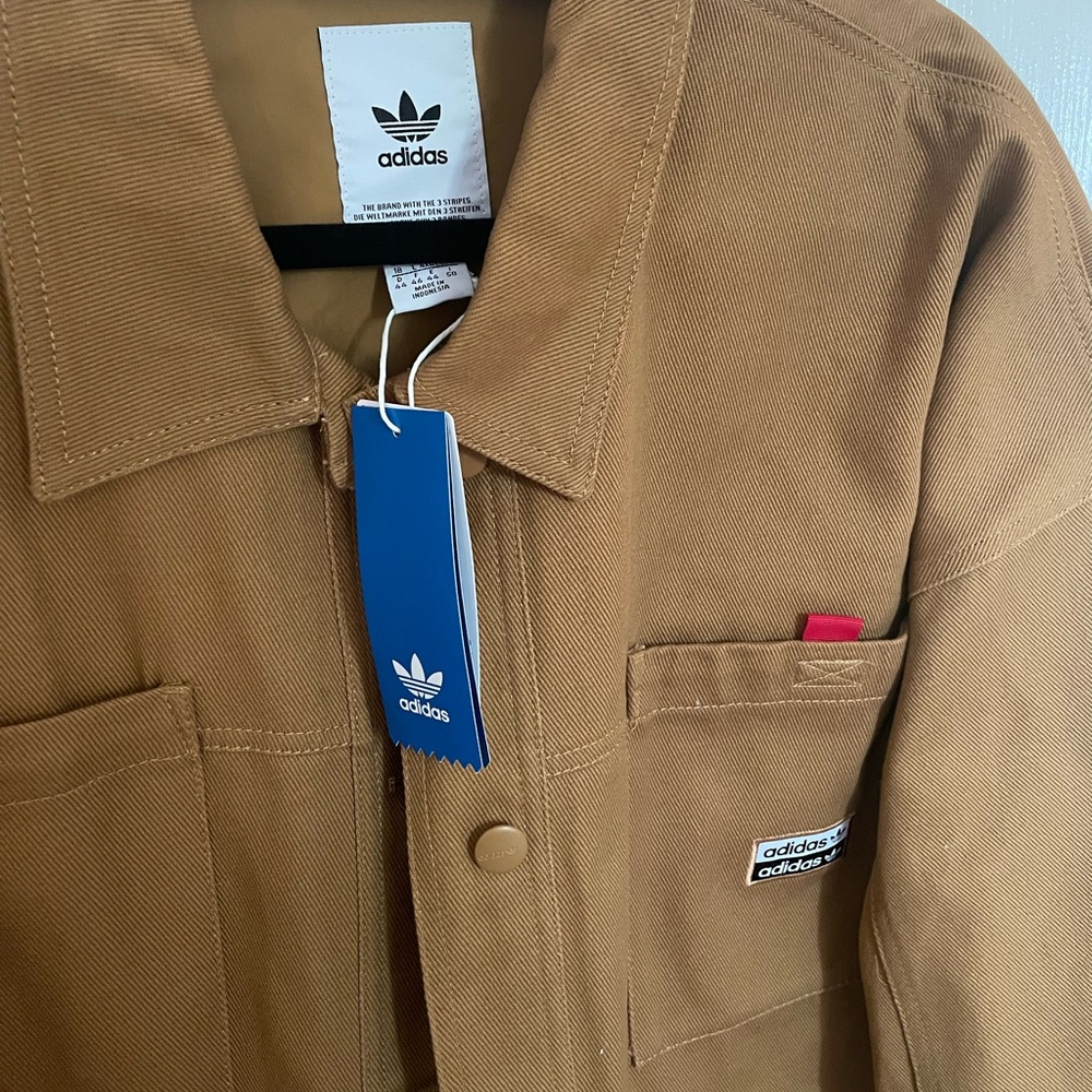 Adidas unisex Tan Shirt Jacket